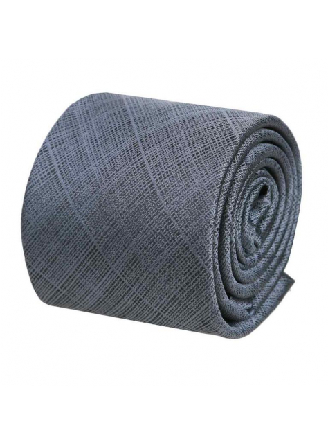 Pánska kravata šedá antracitová, tkaný vzor - All4Men.sk