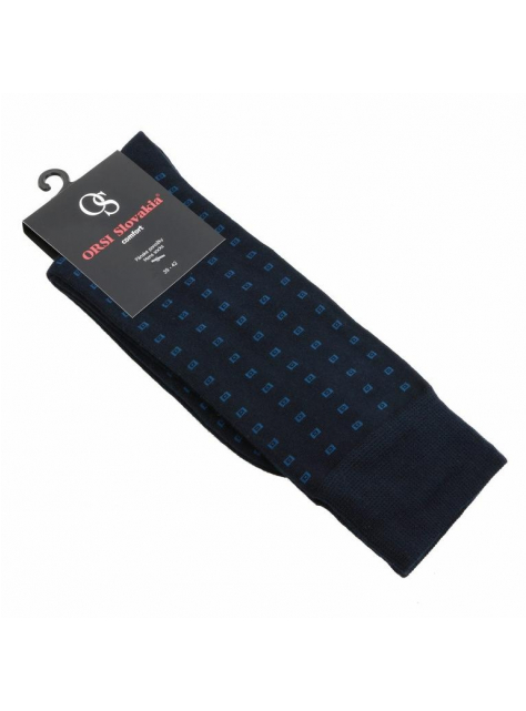 Pánske ponožky modré vzor 39-42, 1 pár - All4Men.sk