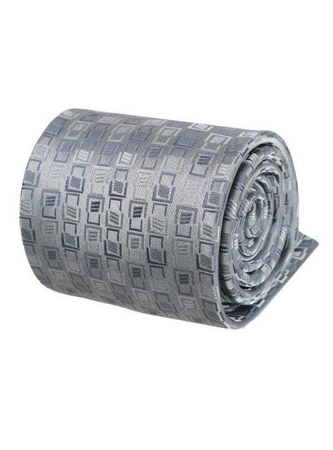 Pánska kravata so vzorom šedo-strieborná 8 cm - All4Men.sk