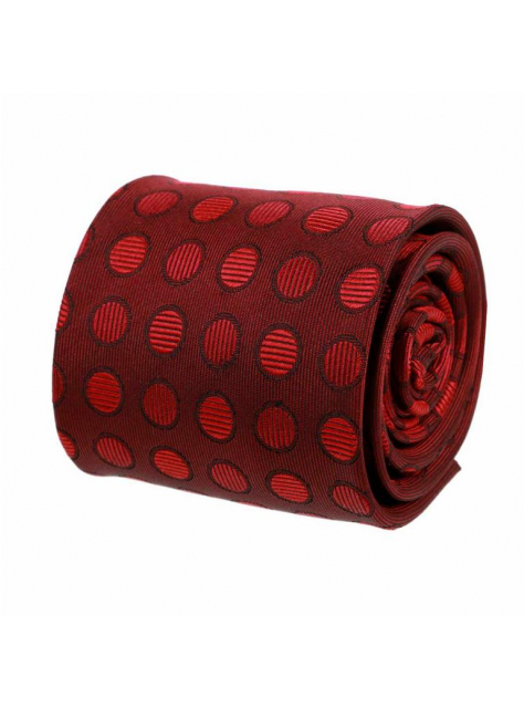 Červeno-bordová hodvábna kravata 8 cm - All4Men.sk