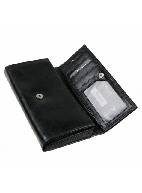 Čašnícka peňaženka s kartovými priehradkami, kožená čierna - All4Men.sk