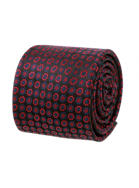 Čierno-červená kravata s modrým odleskom - All4Men.sk