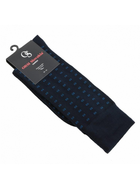 Pánske ponožky ORSI modré vzor, 1 pár - All4Men.sk