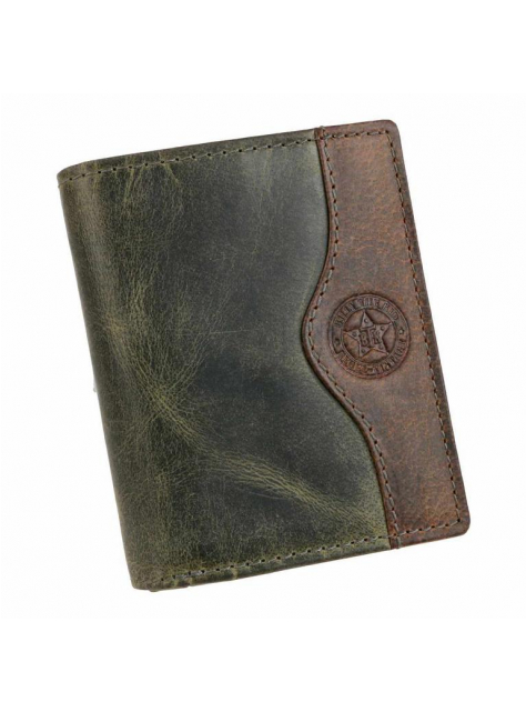 RFID Malá kožená peňaženka pre 6 kariet GREENBURRY OLIVE - All4Men.sk