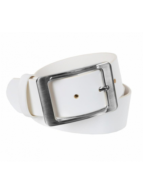  Biely kožený opasok MERCUCIO š 4 cm - All4Men.sk
