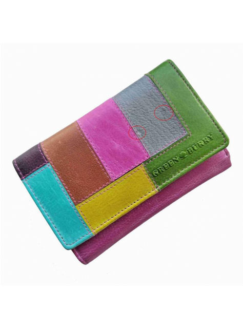 ZĽAVA | Ružová kožená peňaženka pre 12 kariet GreenBurry - All4Men.sk