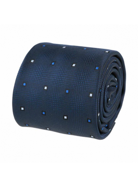 Pánska kravata s elegantným vzorom, modrá - All4Men.sk