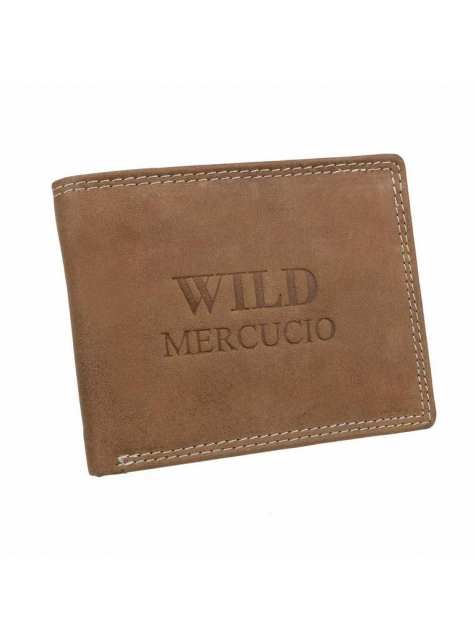 Pánska peňaženka z brúsenej kože MERCUCIO, hnedá - All4Men.sk