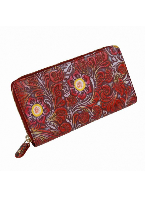 Dámska kožená peňaženka s kvetinovou potlačou MERCUCIO - All4Men.sk
