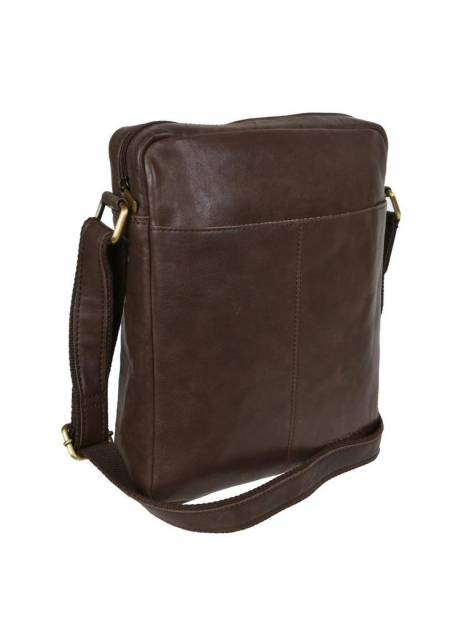 Príručná kožená taška na rameno 31x24 cm SENDI M701-BR - All4Men.sk
