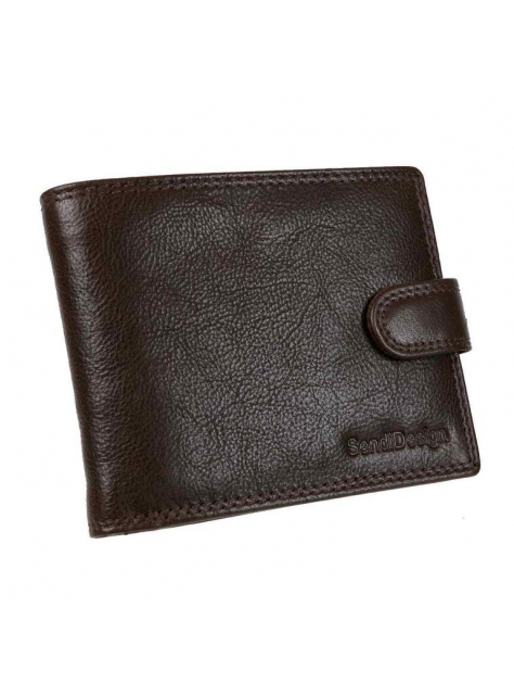 Hnedá kožená peňaženka dokladovka pre 6 kariet SENDI - All4Men.sk