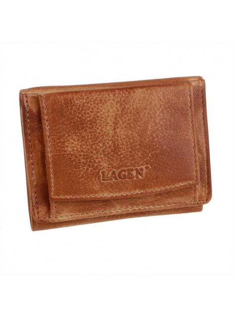 Peňaženka s francúzskym mincovníkom LAGEN® Soft caramel - All4Men.sk