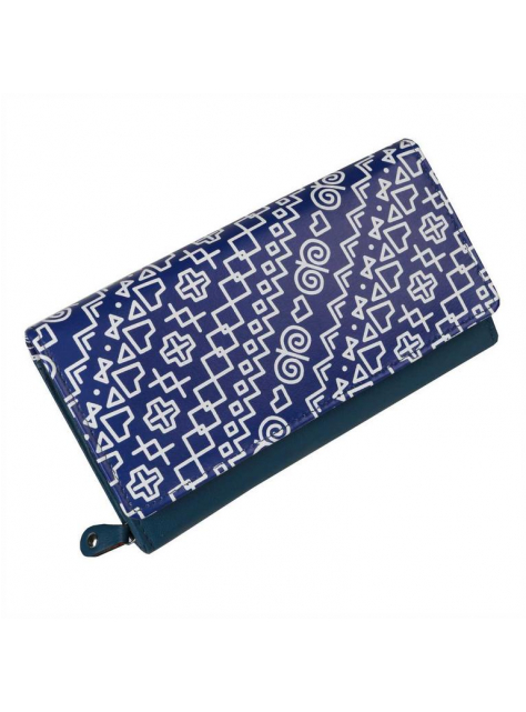 Luxusná modrá dámska peňaženka MERCUCIO 15 kariet - All4Men.sk