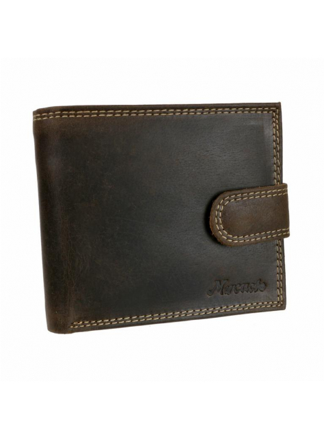 Pánska peňaženka z brúsenej hnedej kože Mercucio, 3 karty - All4Men.sk