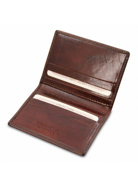 Exkluzívne puzdro na karty (8) TUSCANY Leather hnedé - All4Men.sk