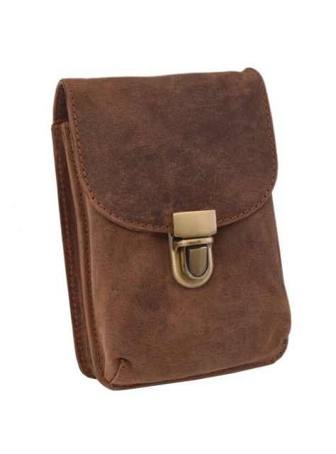 MERCUCIO | Kožené puzdro na opasok 17 x 11,5 dark tan - All4Men.sk