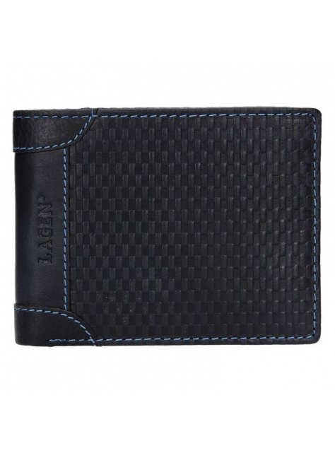 Športovo-elegantná pánska peňaženka Lagen, modrá koža - All4Men.sk