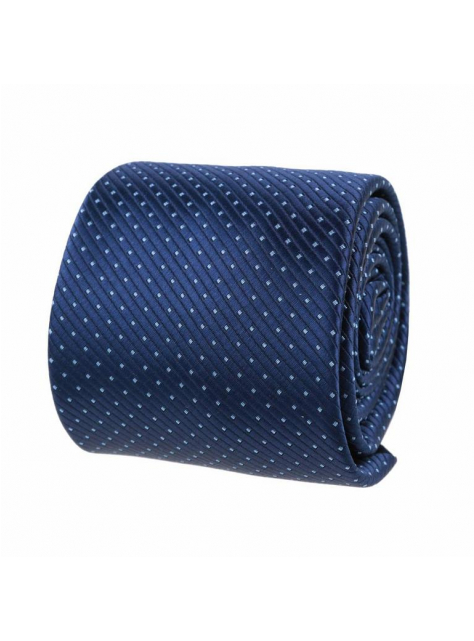Pánska kravata tmavá modrá s bodkami ORSI 7 cm - All4Men.sk