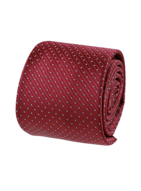 Pánska kravata bordová s bodkami ORSI 7 cm - All4Men.sk