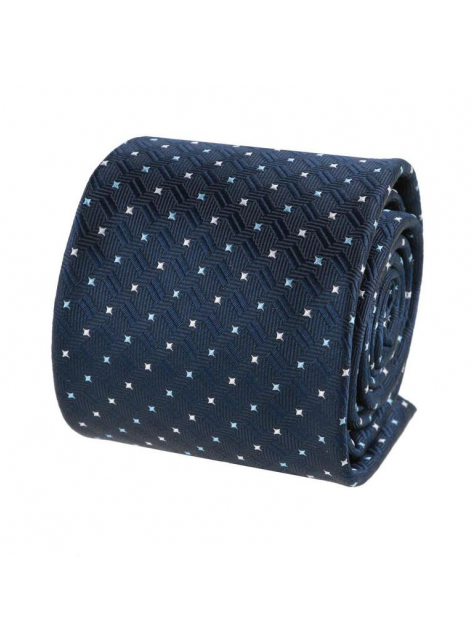 Modrá kravata ORSI s bodkami 7 cm - All4Men.sk