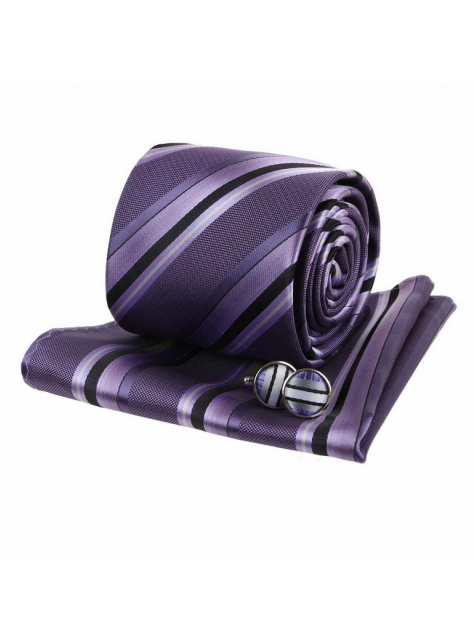 Elegantný fialový kravatový set ORSI 3-dielny - All4Men.sk