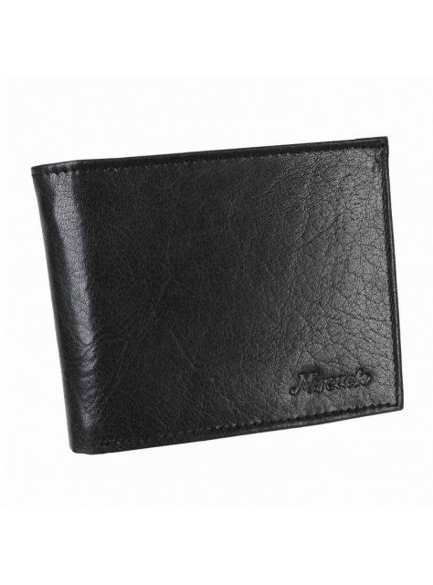 Kožená pánska peňaženka s vnútorným zapínaním MERCUCIO čierna - All4Men.sk