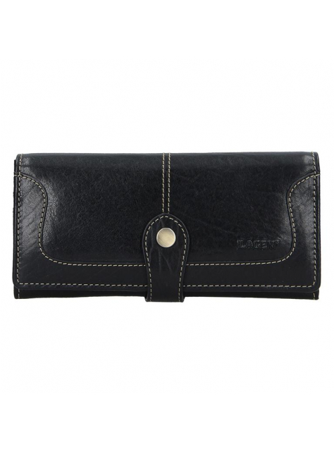 Exkluzívna dámska kožená peňaženka pre 20 kariet LAGEN čierna - All4Men.sk