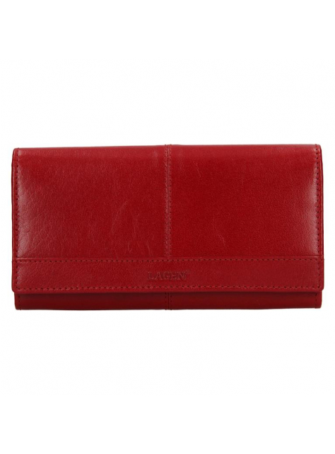 Kožená dámska peňaženka pre 16 kariet LAGEN červená - All4Men.sk