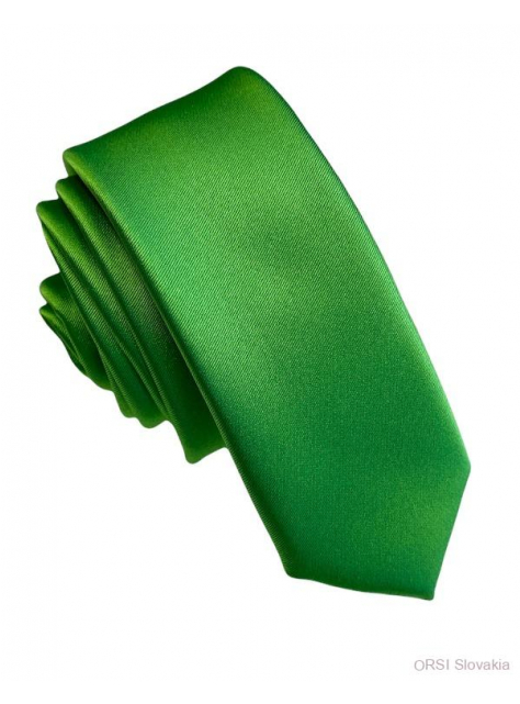 Zelená úzka slim kravata ORSI 4,5 cm - All4Men.sk