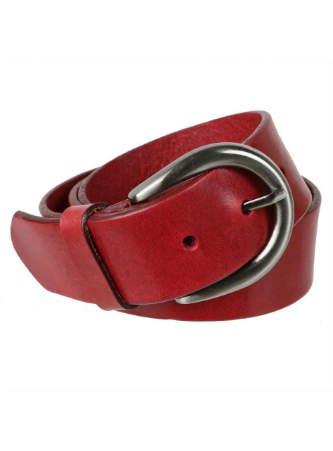 Červený rubínový dámsky opasok, extra flexibilná koža š. 3,8 cm - All4Men.sk