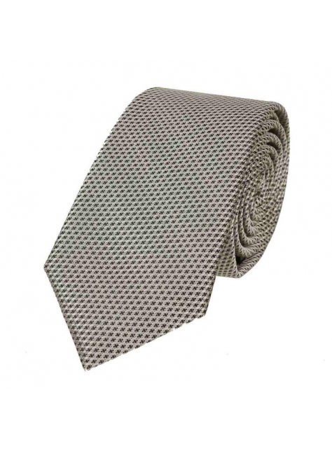 Trendová slim kravata ORSI béžovo-čierna 6 cm - All4Men.sk
