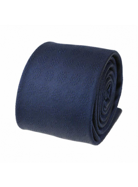 Luxusná tmavomodrá kravata V.I.P. hodváb tkaný tmavomodrý vzor - All4Men.sk