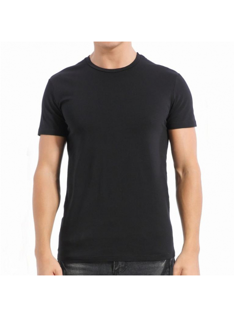Pánske čierne tričko FANNIFEN 95% bavlna jersey a 5% spandex - All4Men.sk
