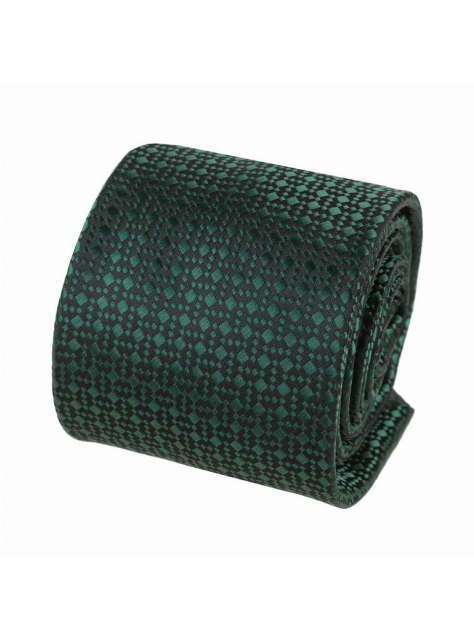 Kravata ORSI smaragdovo zelená, drobný vzor 100% mikropolyester - All4Men.sk