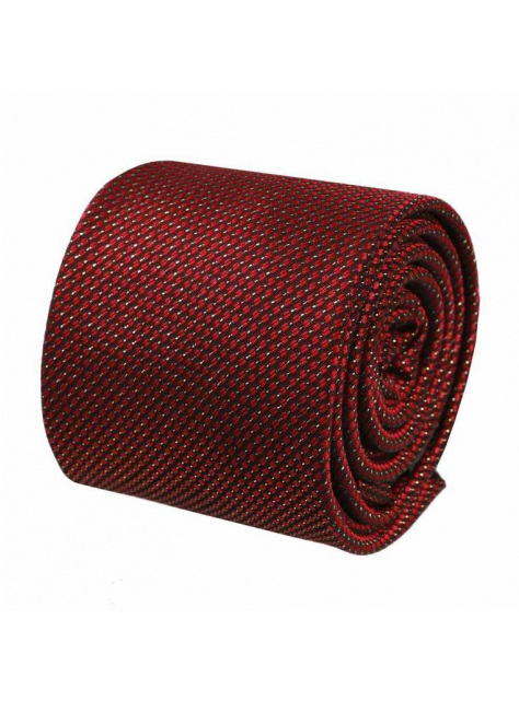 Vínovo-červená kravata ORSI so zlatou niťou 7 cm - All4Men.sk