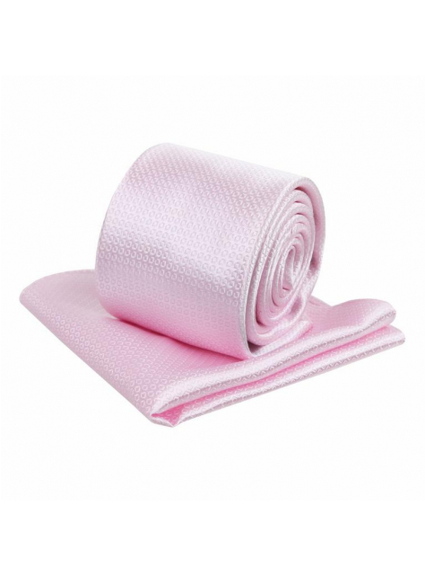 Kravatový set ORSI tkaný vzor, ružový - All4Men.sk