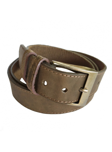 Džínsový opasok MERCUCIO tmavohnedý brúsený 4 cm - All4Men.sk