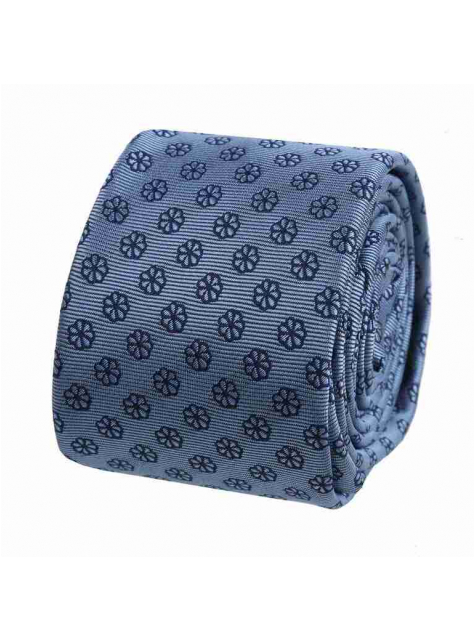 Nevädzovo modrá kravata s tkaným vzorom slim 6 cm ORSI - All4Men.sk