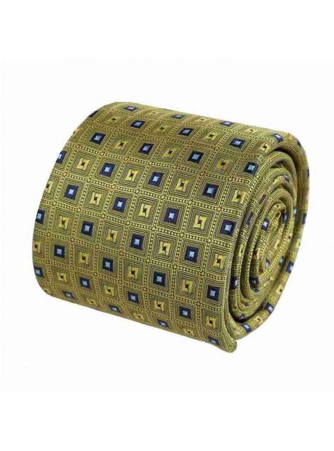 Pánska kravata žltá jantárová 7 cm ORSI  - All4Men.sk
