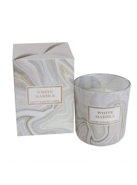 Luxusne voňajúca sviečka v skle WHITE MARBLE - All4Men.sk