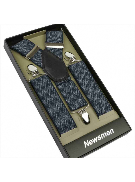 Elegantné pánske traky tmavošedé NEWSMEN 3,5 cm - All4Men.sk