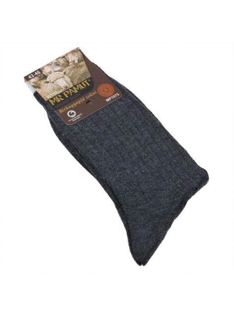 Hrejivé ponožky Mr PAMUT s vlnou šedé tmavé 39-42 - All4Men.sk