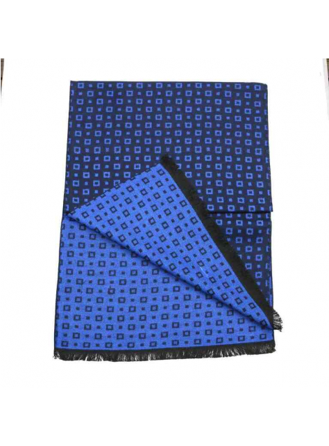 Teplý šál na zimu z viskózy ORSI parížska modrá - All4Men.sk