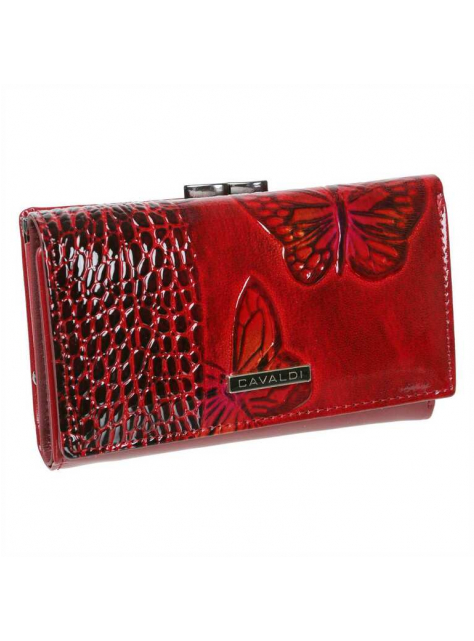 RFID Dámska kožená peňaženka červená karmínová, 14 kariet - All4Men.sk