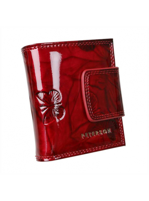 Malá červená peňaženka z luxusnej kože PETERSON 2-dielna - All4Men.sk