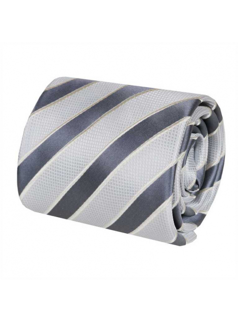 Elegantná biznis kravata s tkanými zlatistými prúžkami 8 cm - All4Men.sk