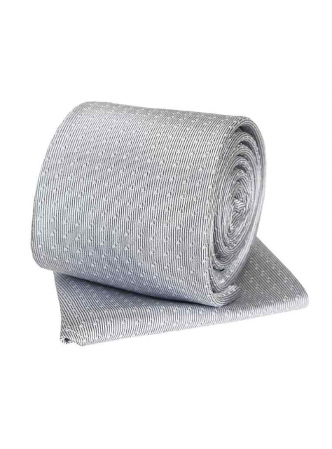 Kravatový set ORSI s vreckovkou strieborný - All4Men.sk