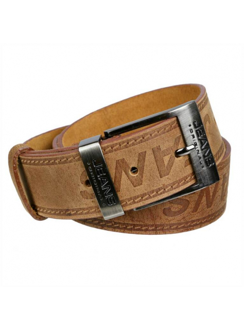 Džínsový kožený opasok JEANS Original - All4Men.sk