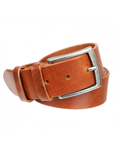 Koňakový kožený opasok 3,8 cm vintage pracka - All4Men.sk