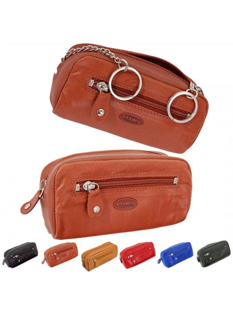 Priestranná kožená kľúčenka BRANCO 12x7x3 cm - All4Men.sk